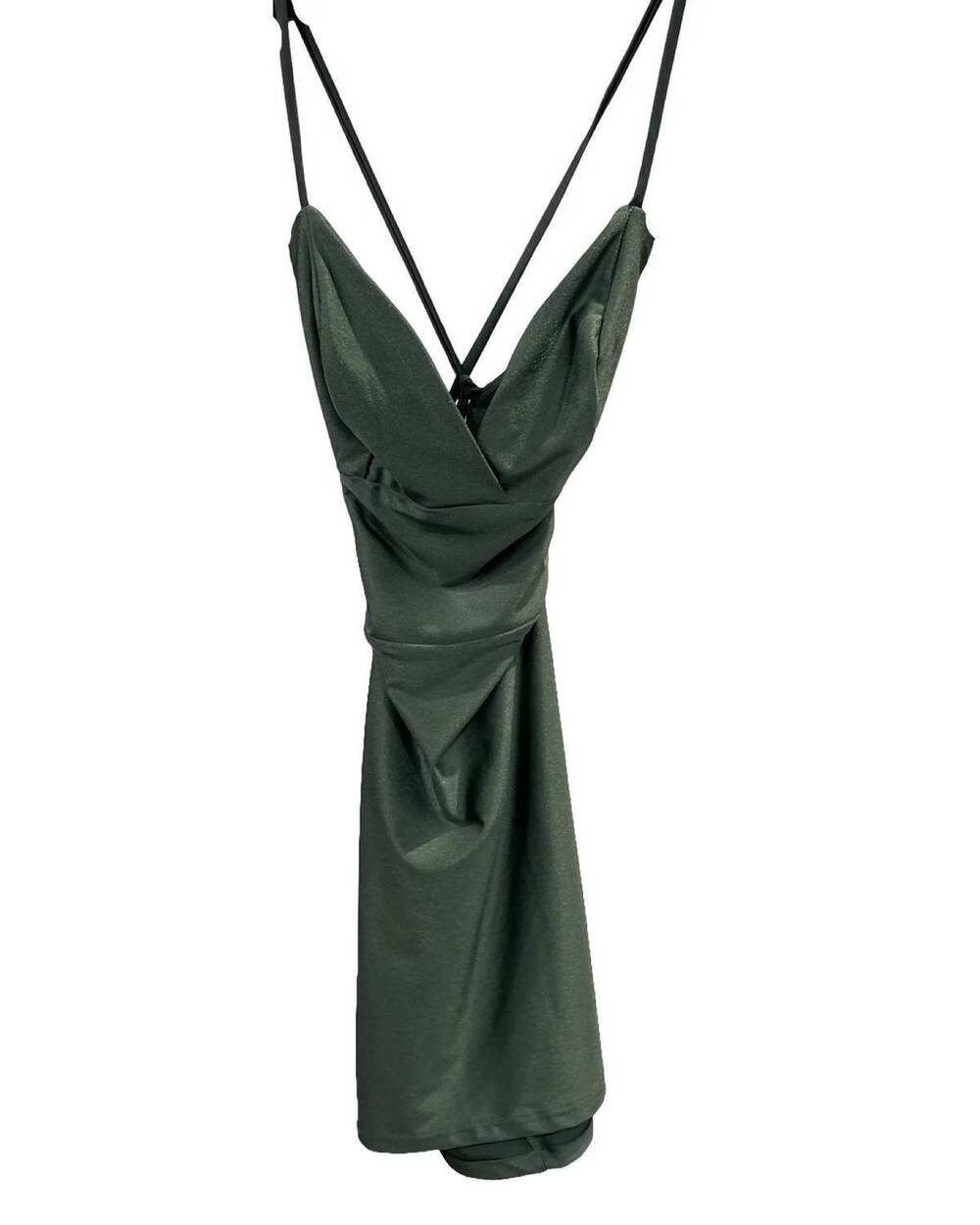 NEW JESSICA ANGEL women's fitted lace-up back dress in pine tree